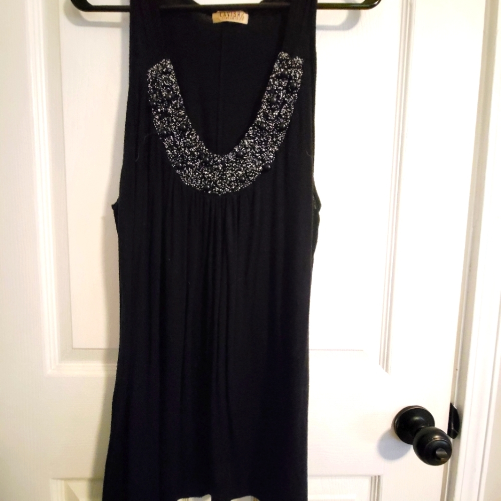 Lavish black tank top 2X